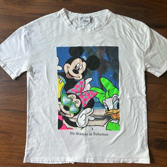Zara Disney women’s limited edition white t-shirt Sz S - Picture 1 of 7